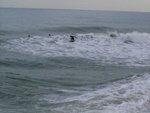 Surfing  on Badalona's beach (no, it's not me...)