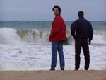Me and a friend looking at the waves